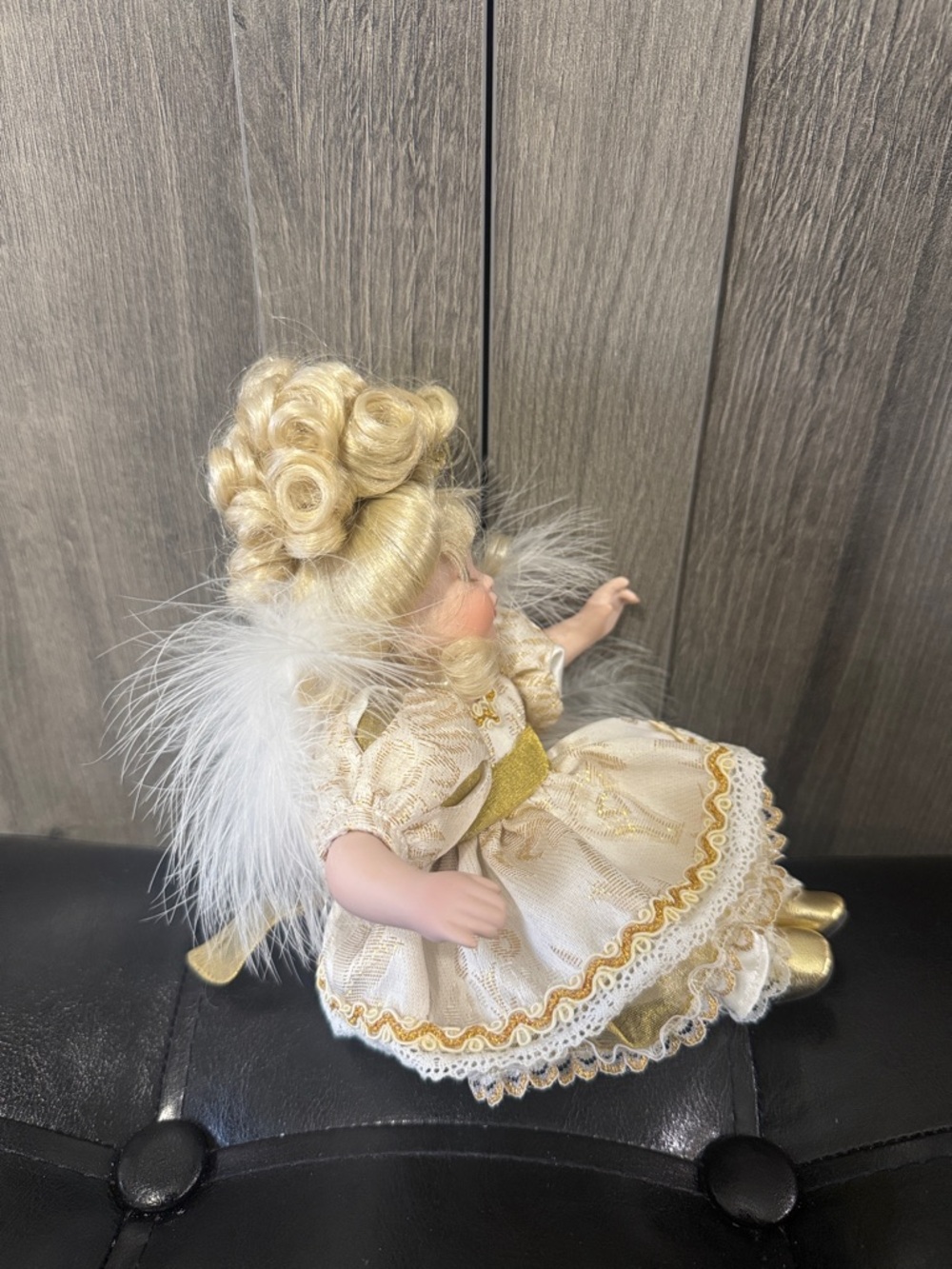 Vintage Marie Osmond Tiny Tots Golden Angel Baby Porcelain Doll 2002 - Picture 3 of 8